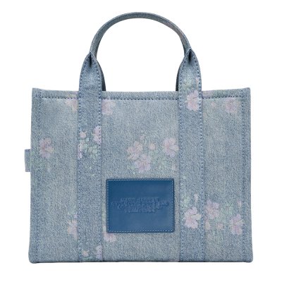 THE MEDIUM ANTIQUE FLOWER DENIM TOTE BAG